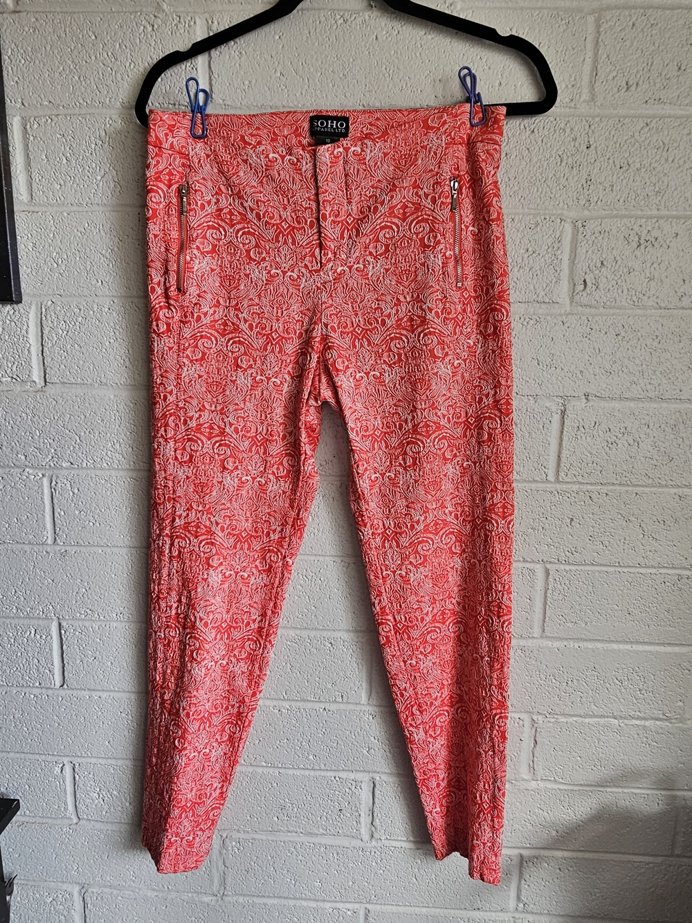 SOHO Women's Coral Print Skinny Jeans